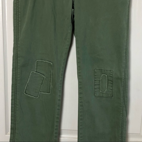 Coldwater Creek Olive Green patchwork pants 8 - Picture 3 of 6